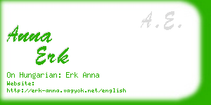 anna erk business card